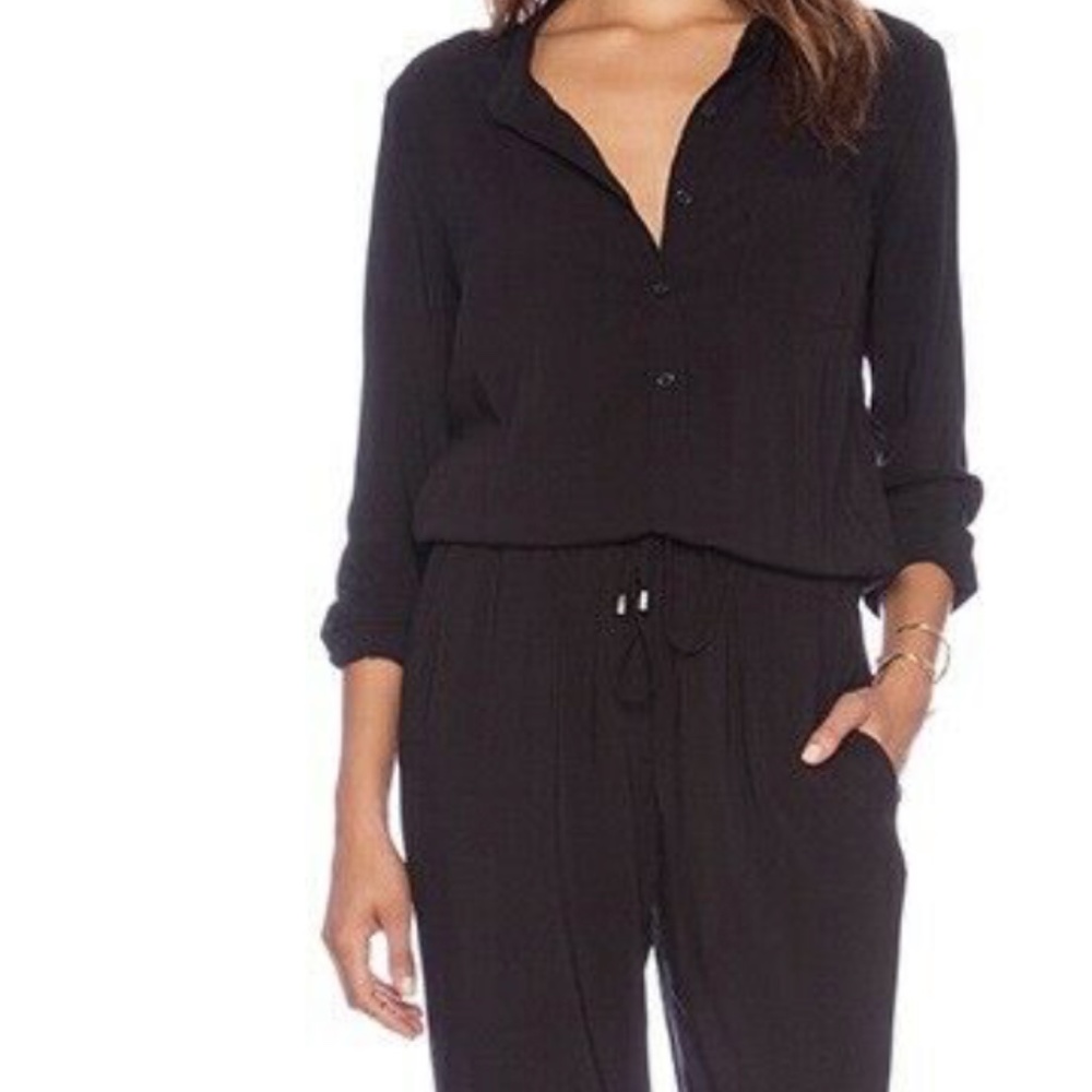 Splendid Black Chelsea Voile Jumpsuit